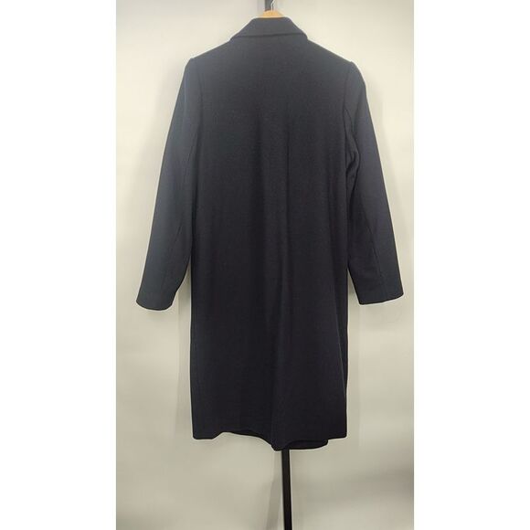 Quince Women Italian Wool Classic Single-Breasted Coat Blue M - Picture 3 of 3